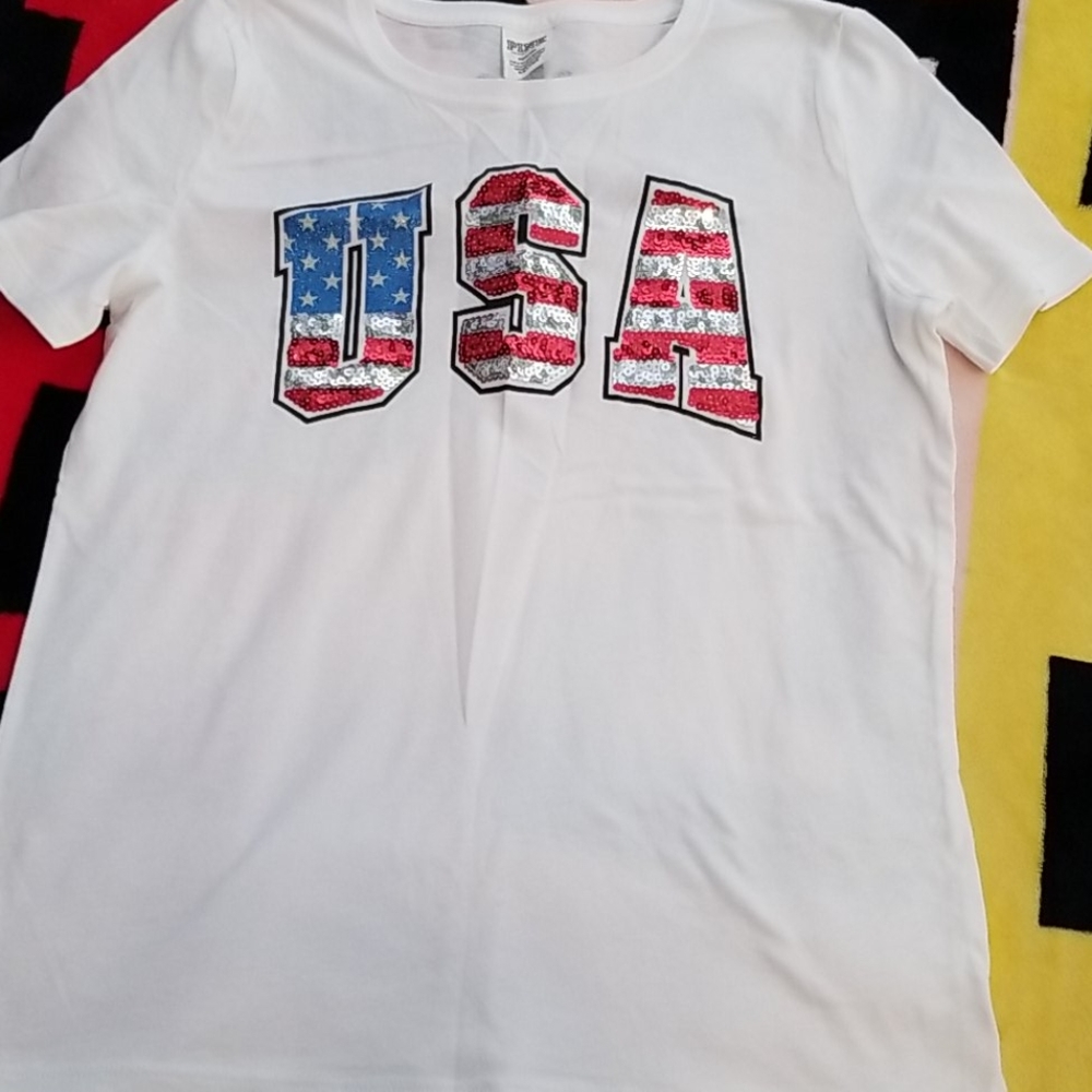 NWOT PINK bling tee